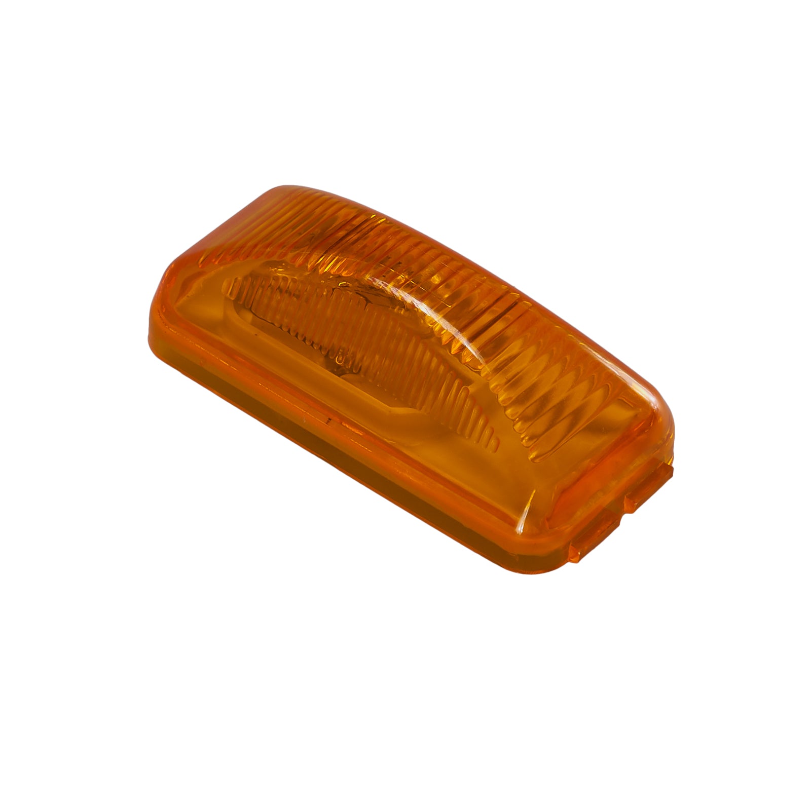 Rectangular amber marker light for Jet Ski, lens and housing shown