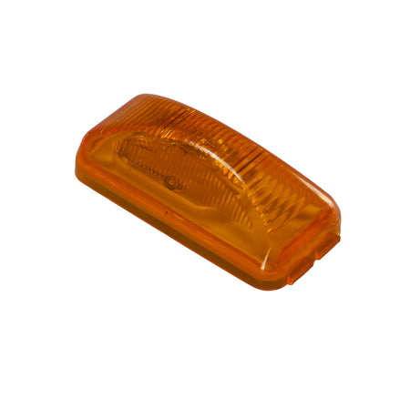 Rectangular amber marker light for Jet Ski, lens and housing shown