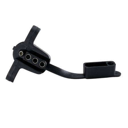 6-way round pole to 4-way flat trailer adapter with dust cover for Jet Ski trailer wiring