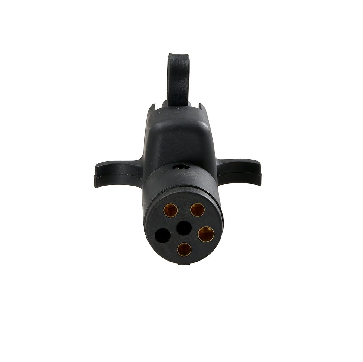 6-way round pole to 4-way flat trailer adapter with dust cover for Jet Ski trailer wiring