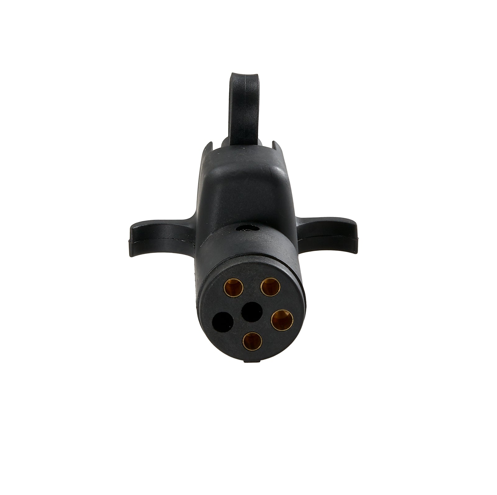 6-way round pole to 4-way flat trailer adapter with dust cover for Jet Ski trailer wiring