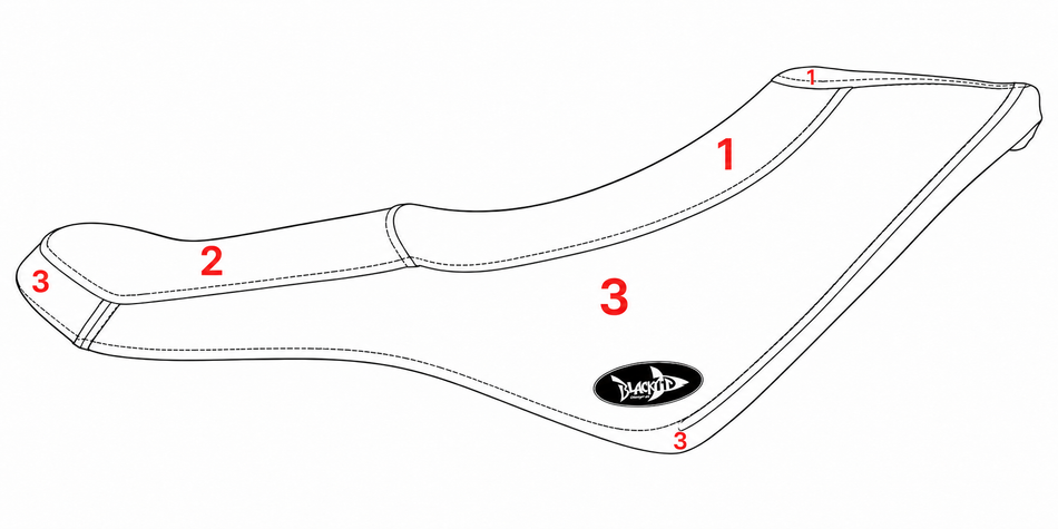 BlackTip Jetsports Custom Seat Cover for Sea-Doo Spark 2-UP ('24-CURRENT)