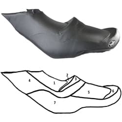 BlackTip Jetsports custom seat cover for Sea-Doo RXT, RXT-X, RXT aS X XRS 2009–2015 Jet Ski