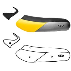 BlackTip Jetsports custom seat cover for 1998-2003 Kawasaki ZXI 1100 Jet Ski, black replacement upholstery cover