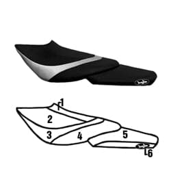 BlackTip Jetsports custom seat cover for Kawasaki Ultra 250, 260X, 300X, 310X (2007-2018) Jet Ski