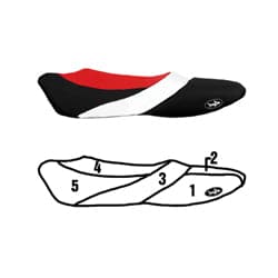 BlackTip Jetsports custom Jet Ski seat cover for Kawasaki 06-08 STX 12F and 06-18 STX 15F in black