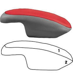 BlackTip Jetsports custom chinpad cover for Yamaha 1996-2009 Super Jet chinpad on WaveRunner Jet Ski