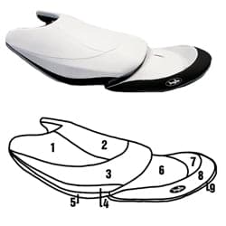 BlackTip Jetsports custom seat cover for Yamaha WaveRunner FX Cruiser and FX Cruiser HO 2003–2004 Jet Ski