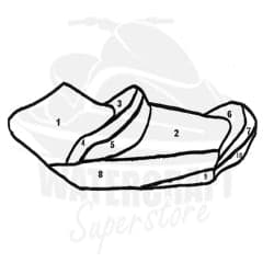 BlackTip Jetsports custom seat cover for Yamaha WaveRunner VX Cruiser 2007-2009 Jet Ski