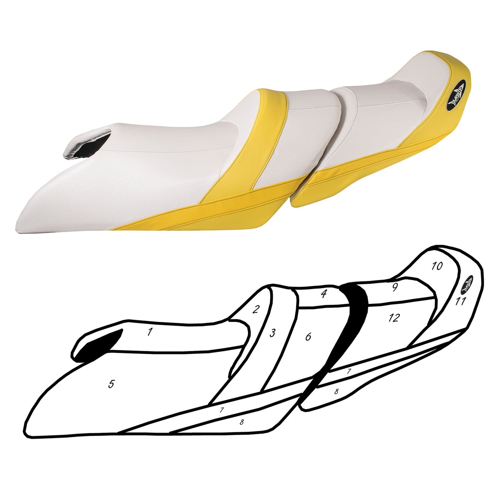 BlackTip Jetsports custom seat cover for Yamaha WaveRunner VX LTD, VX Cruiser, VX HO 2015-2019 Jet Ski