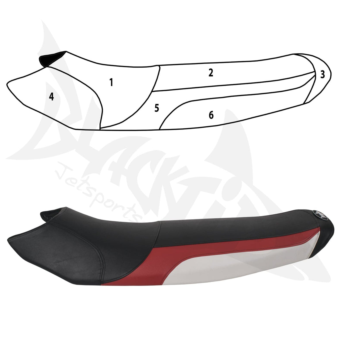 BlackTip Jetsports custom seat cover for Yamaha EX, EX Sport and EX Deluxe WaveRunner Jet Ski