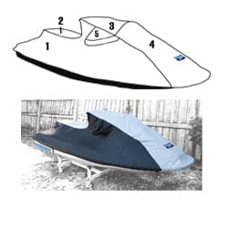 Custom storage cover for Sea-Doo GTX 1993-1995, GT 1990-1991, and GTS 1996-2000 Jet Ski