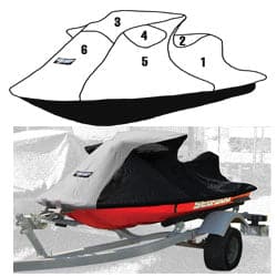 Custom storage cover for Sea-Doo 1996-2001 GS, GSX, GSX Ltd., and GSX RFI Jet Ski
