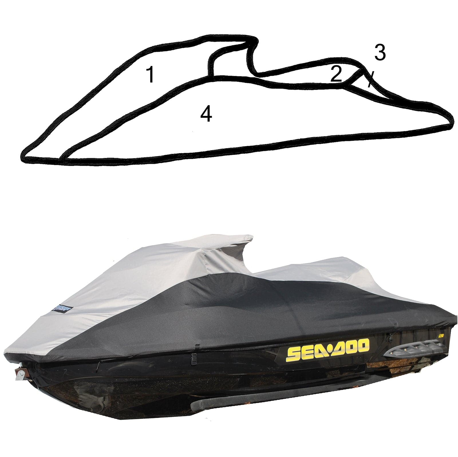 Storage cover for Sea-Doo GTX 155S, GTX Is, Ltd, and RXT Jet Ski