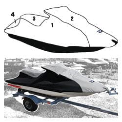 Custom storage cover for Kawasaki 1100 STX DI (2000–2003) and 900 STX (2001–2006) Jet Ski