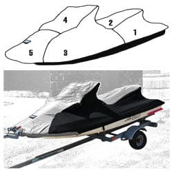 Custom storage cover for Kawasaki 1100 STX (1997-1999) and 900 STX (1999-2000) Jet Ski