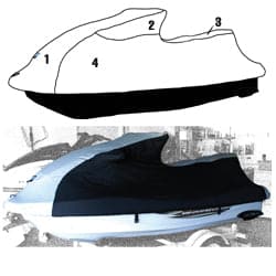 Custom storage cover for Yamaha XL 1200 Ltd./XLT 1200/XL 800 1999-2005 WaveRunner Jet Ski