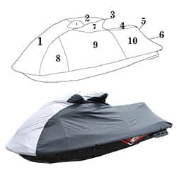 Custom storage cover for Yamaha FZS 2009–2013 WaveRunner Jet Ski