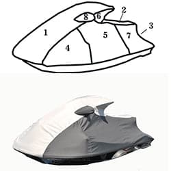 Custom storage cover for Yamaha WaveRunner Jet Ski 2010-2015 VX, VXR, VXS, 2015-2016 V1 and V1 Sport