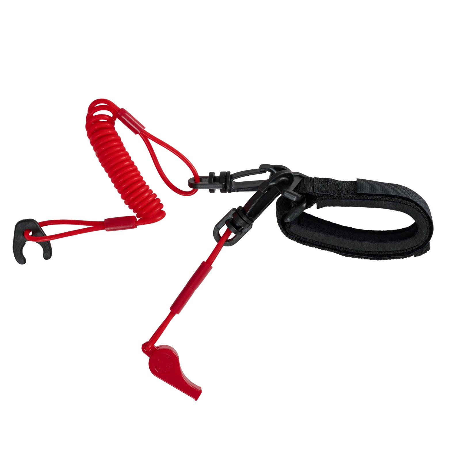 Floating wrist lanyard with whistle for Kawasaki and Polaris personal watercraft, fits Tigershark Jet Ski models