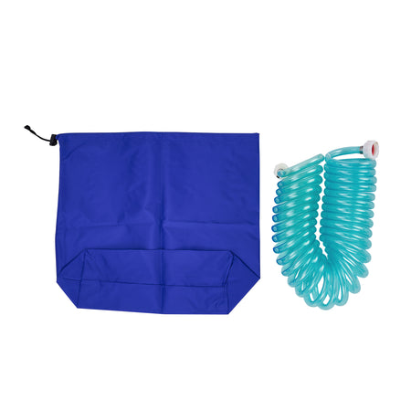 Clear blue garden hose extension with bag for Yamaha WaveRunner and Jet Ski PWC and jet boats