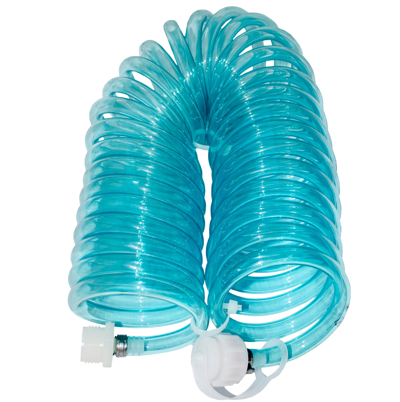 Clear blue garden hose extension with bag for Yamaha WaveRunner and Jet Ski PWC and jet boats