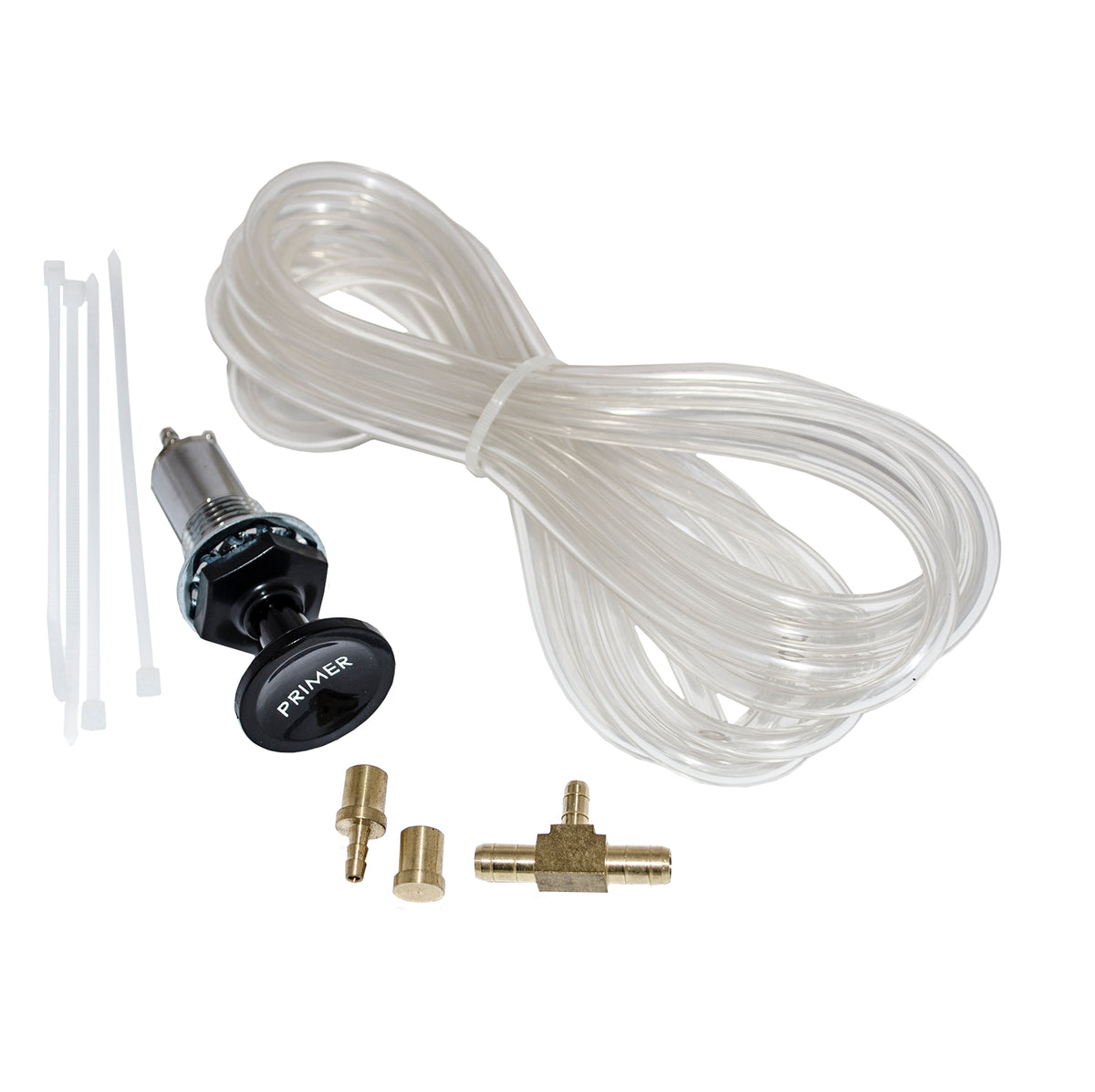 Carb primer kit for Keihin Jet Ski carburetors with primer bulb and fuel line fittings