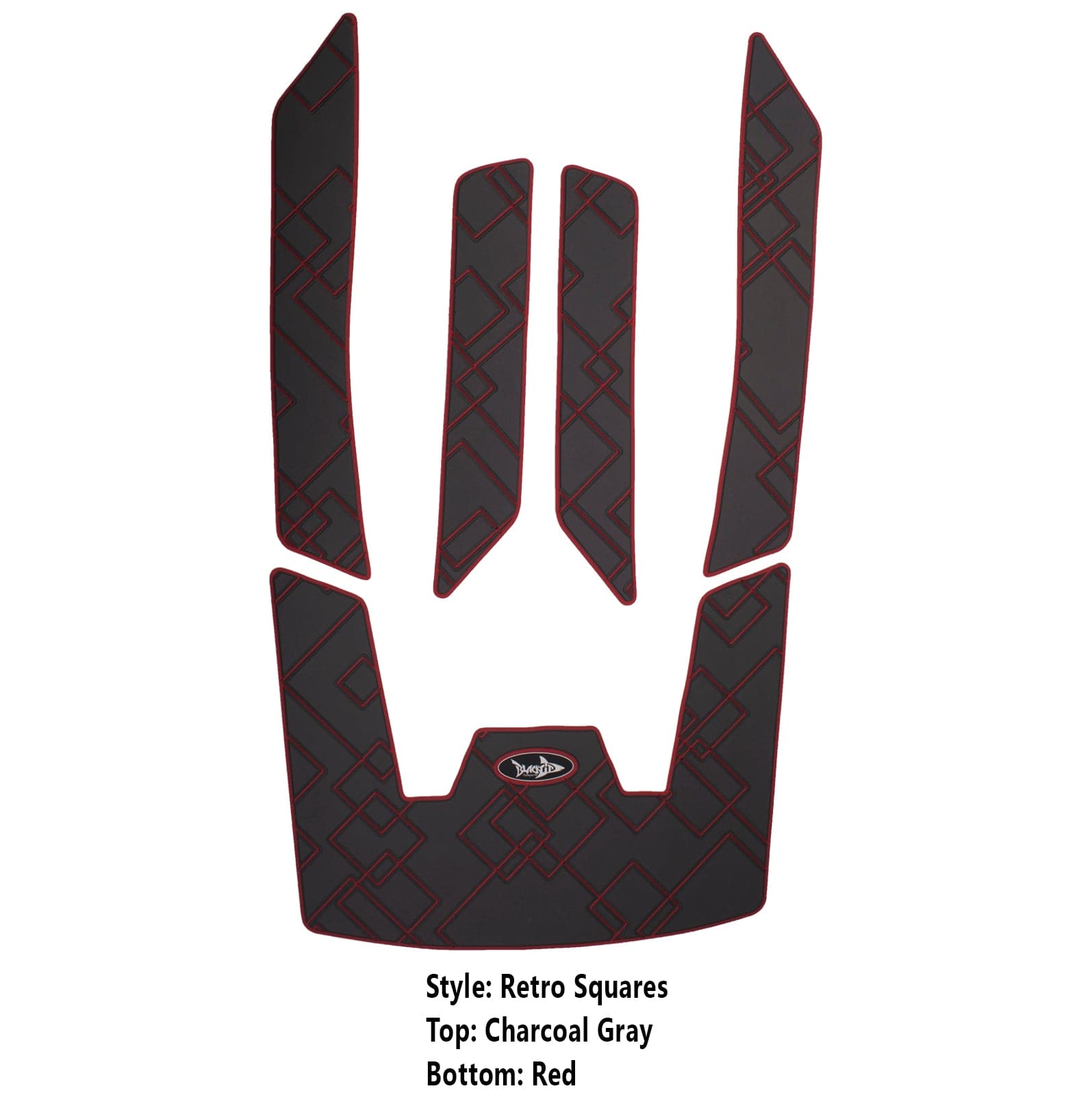 BlackTip JetSports Elite traction mat set for Sea-Doo 2018 RXT-X 300, black mats for Jet Ski footwells