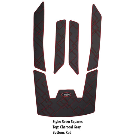 BlackTip JetSports Elite traction mat set for Sea-Doo 2018 RXT-X 300, black mats for Jet Ski footwells