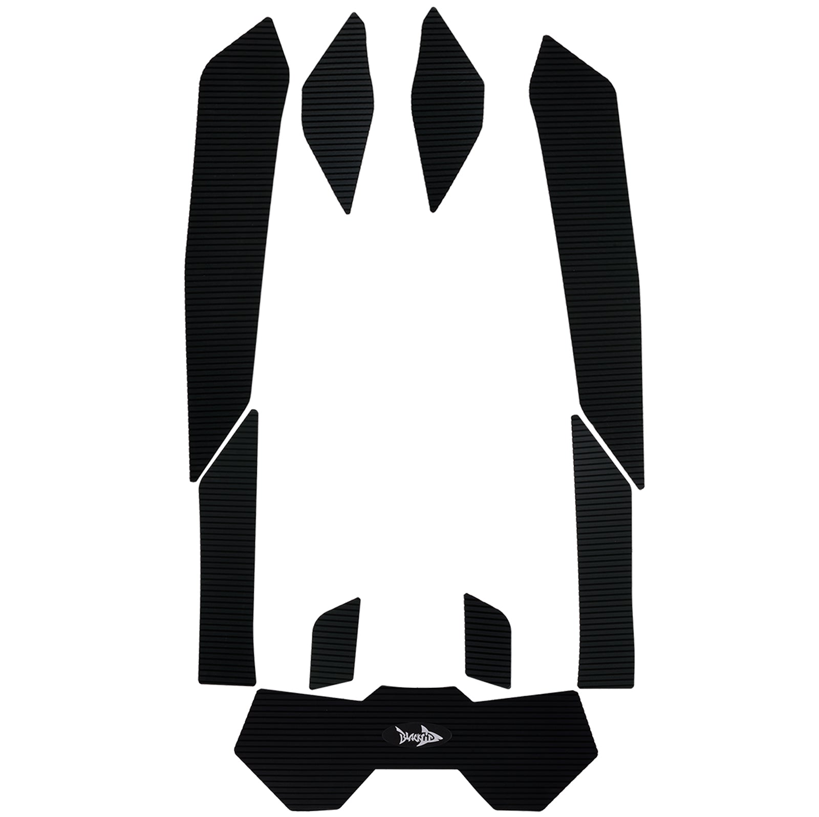 BlackTip Jetsports traction mats for 2018-2023 Sea-Doo Spark Trixx 3-Up Jet Ski, black non-slip deck pads