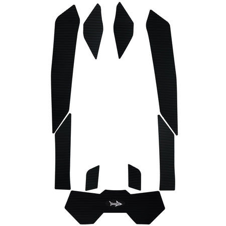 BlackTip Jetsports traction mats for 2018-2023 Sea-Doo Spark Trixx 3-Up Jet Ski, black non-slip deck pads