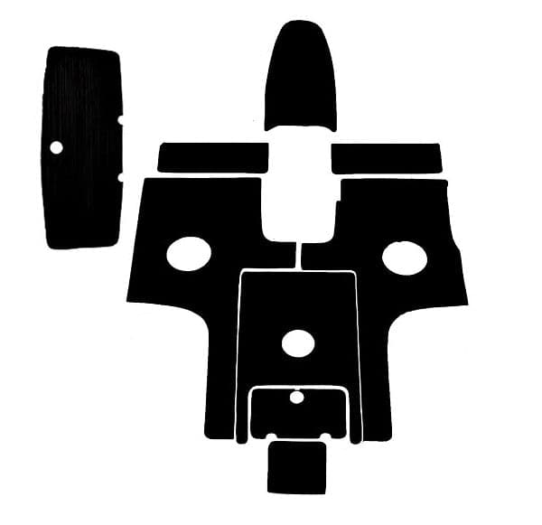 2004 Yamaha AR230/AR230HO, SX230, SR230 jet boat interior mat kit with non-slip flooring pieces for cockpit and swim platform Jet Ski