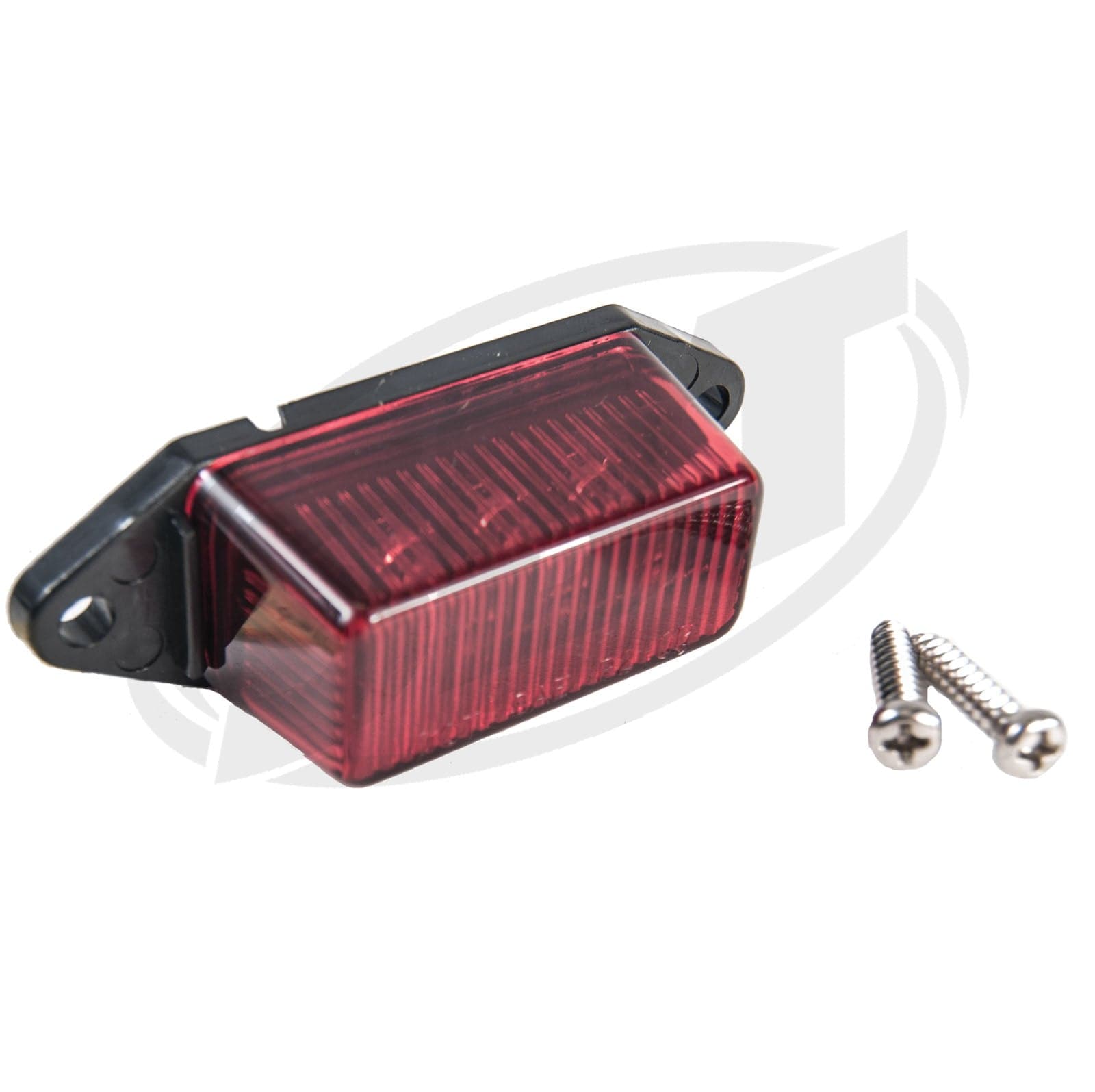 Rectangular red LED trailer clearance marker light, Jet Ski compatible
