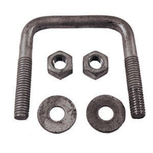 Galvanized U-bolt, 1/2 in x 3 1/16 in x 3 3/16 in, for Jet Ski applications