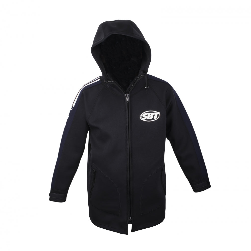 SBT Racing Tour Coat for Jet Ski riders, water-resistant long coat with front zipper and high collar