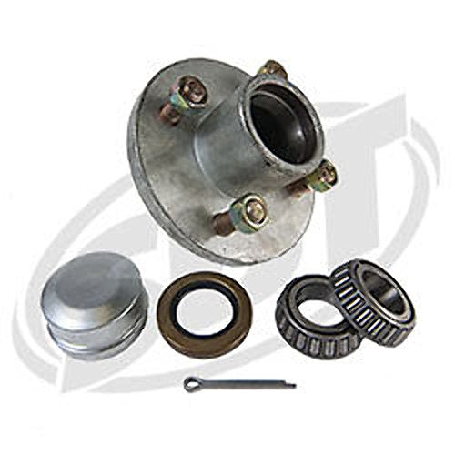 Trailer hub kit, 4-bolt hub with 1-inch bearing size for Jet Ski trailer wheels