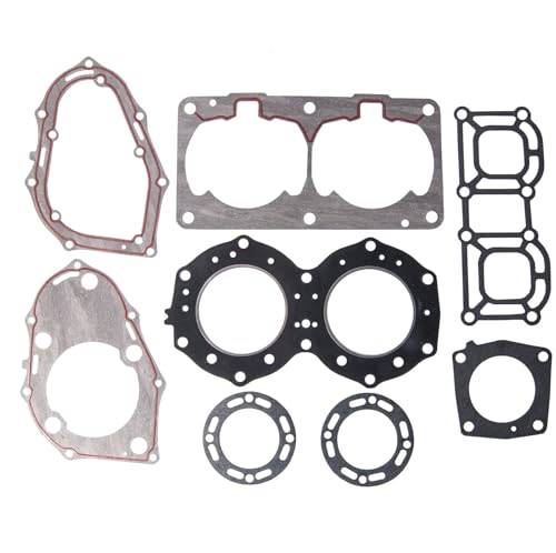 Top end gasket kit fits Yamaha 6R7-11181-00-00 and 6M6-11351-00-00 for WaveRunner Jet Ski engine repair