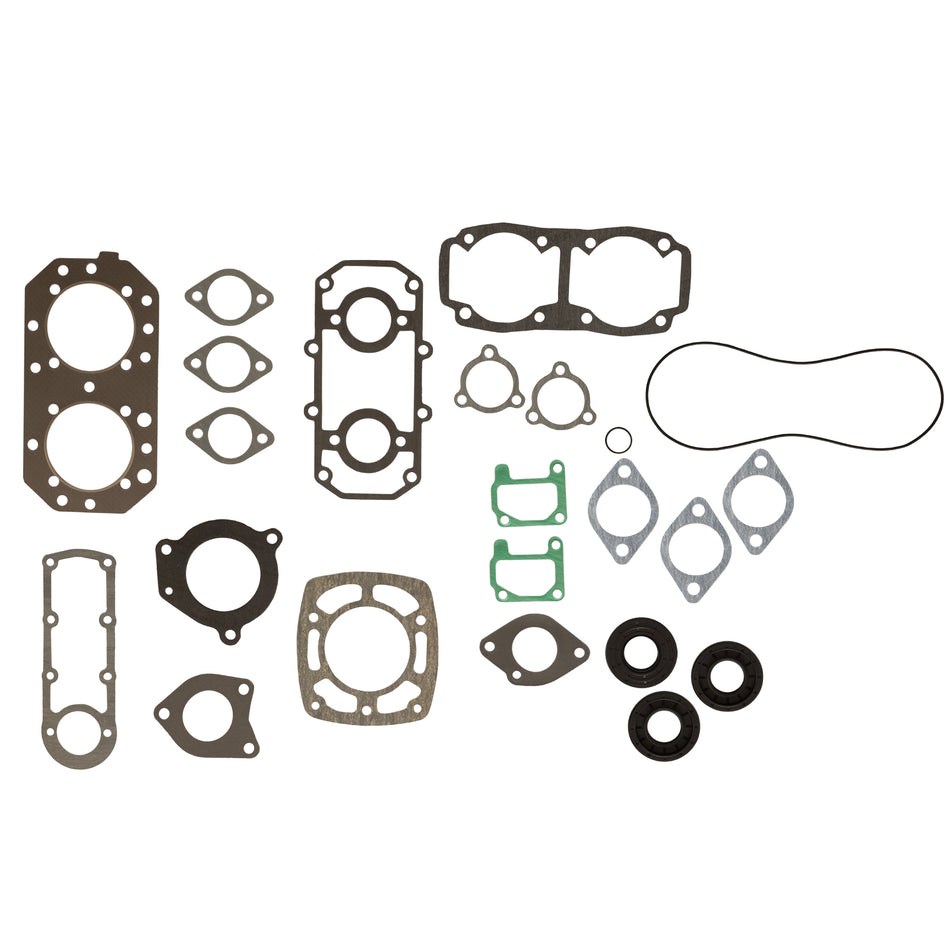 Complete gasket kit for Kawasaki JS550 SX Jet Ski, fits part numbers 11004-3024, 11009-3054, and 11009-3023
