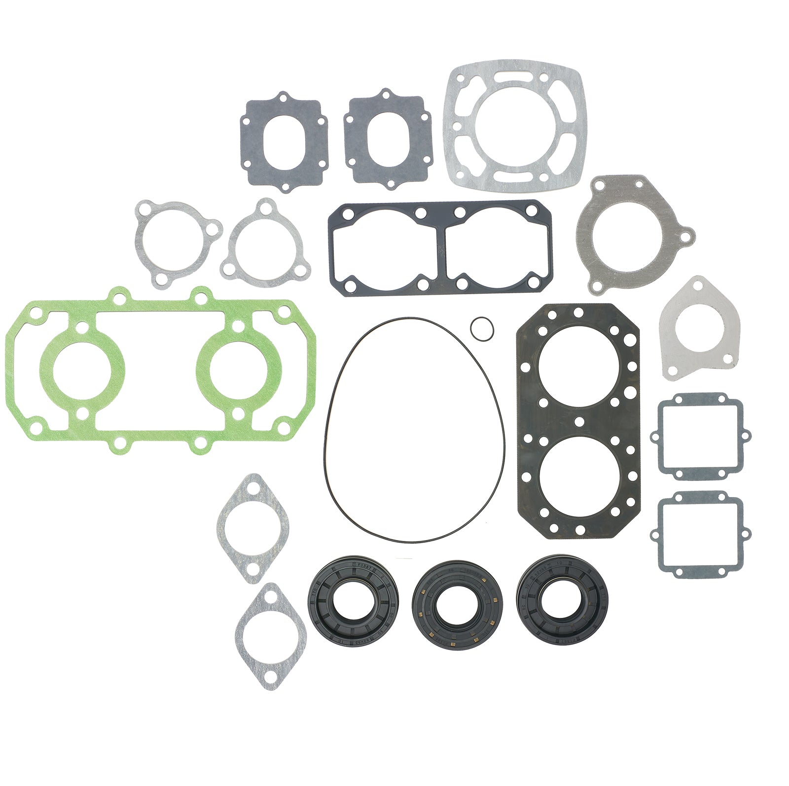 Complete gasket kit for Kawasaki SX JS550 Jet Ski, replaces 11004-3706 11009-3780 92055-521