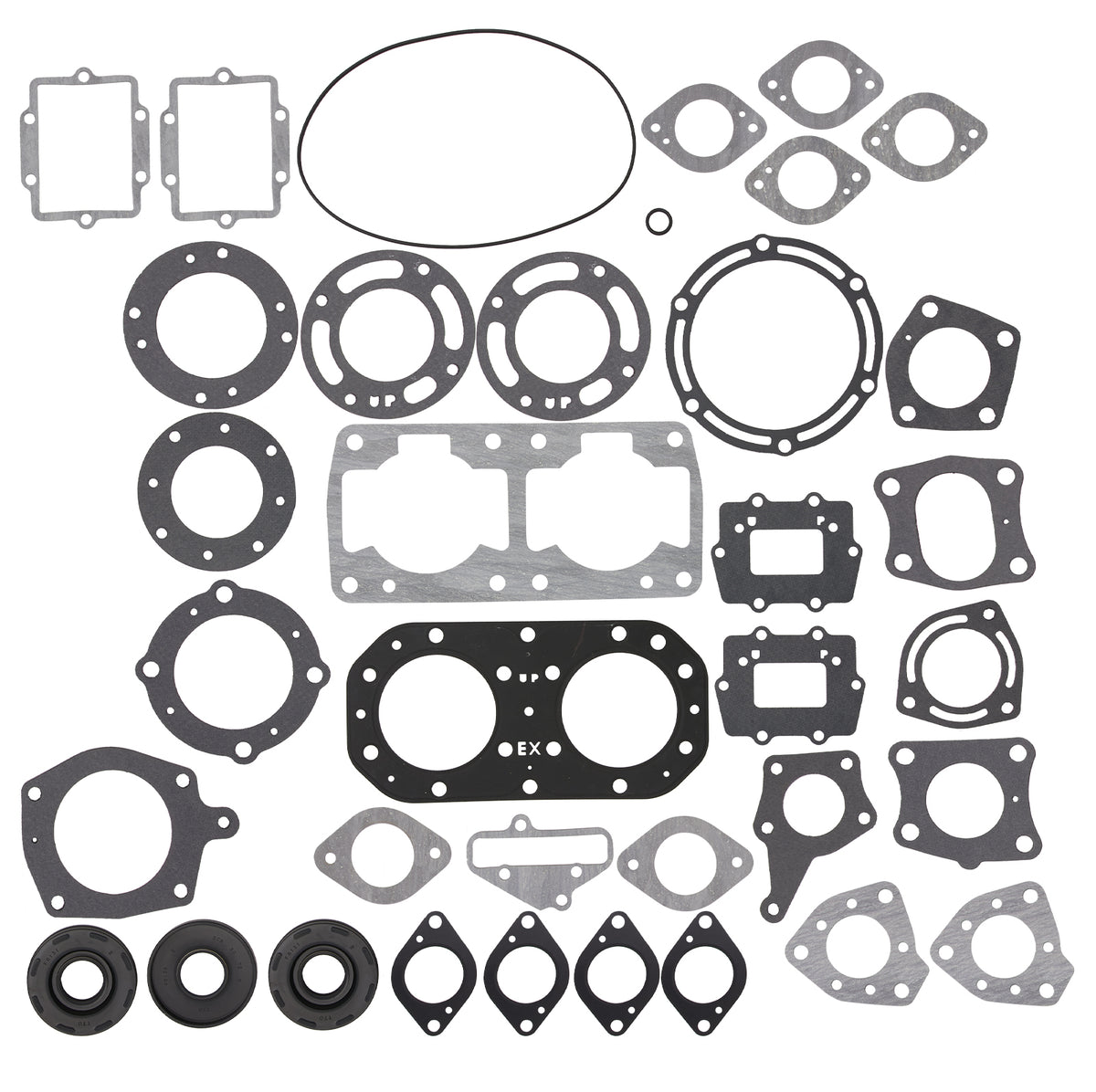 Complete gasket kit for Kawasaki Jet Ski SXI Pro, SS, XI and STS, fits 11004-3714 and 11060-3711