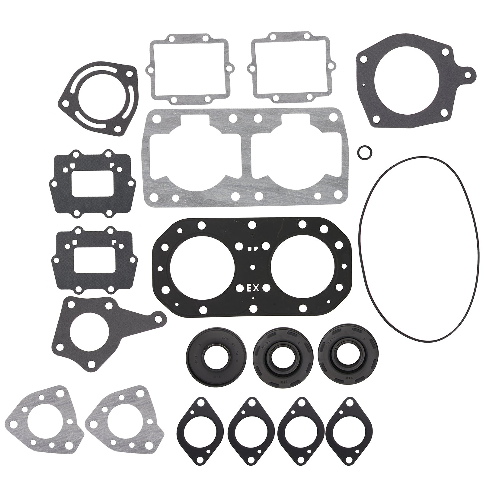 Complete gasket kit for Kawasaki SX-R Jet Ski, fits 11004-3720, 11060-3711, and 11060-3712
