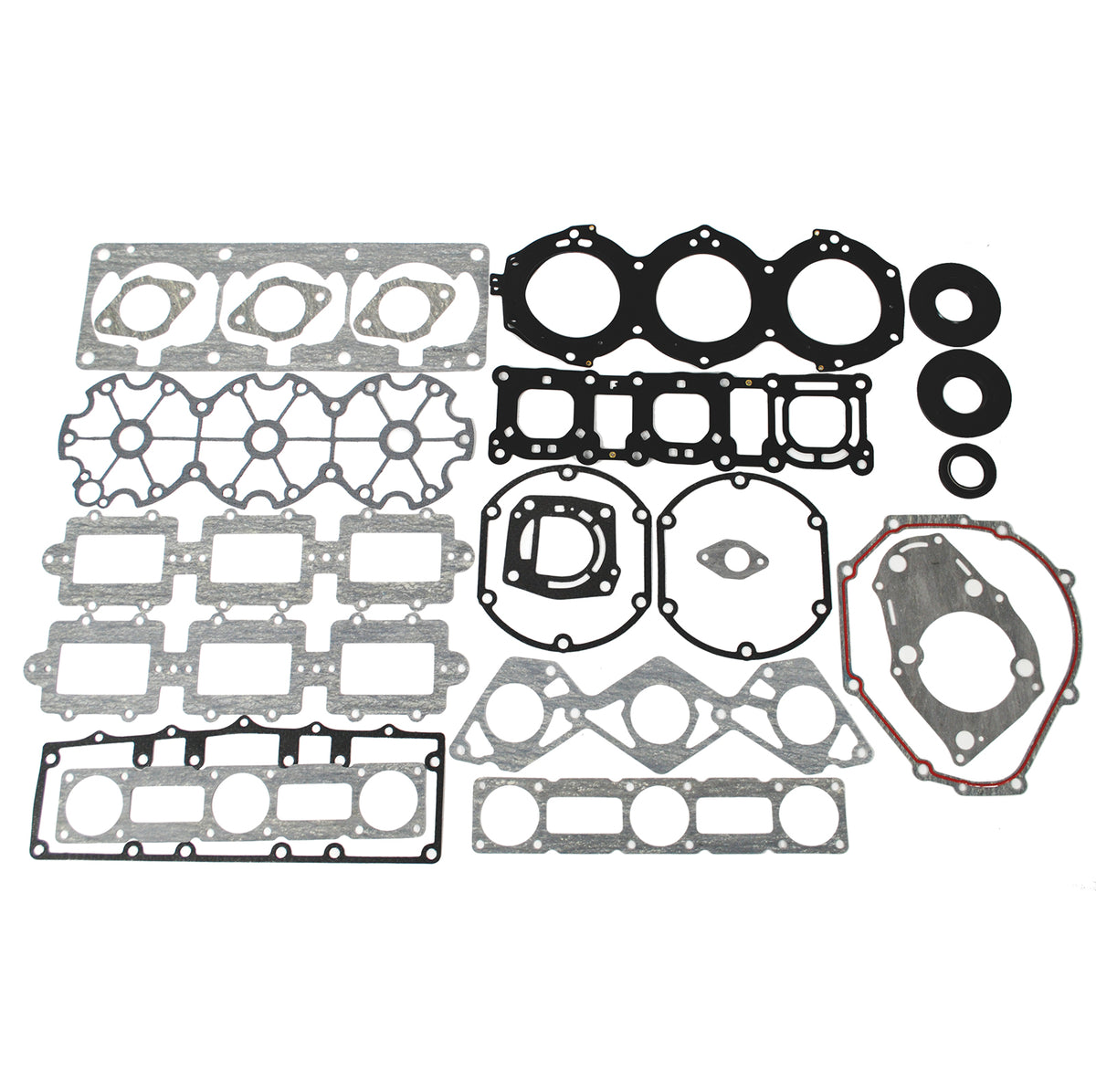Complete gasket kit fits Yamaha 63M-11351-01-00 and 65U-11181-00-00 for WaveRunner Jet Ski engines