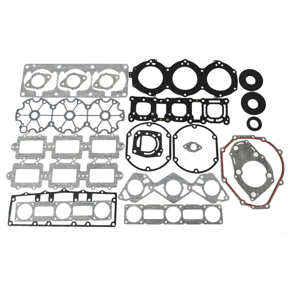 Complete gasket kit fits Yamaha 63M-11351-01-00 and 65U-11181-00-00 for WaveRunner Jet Ski engines
