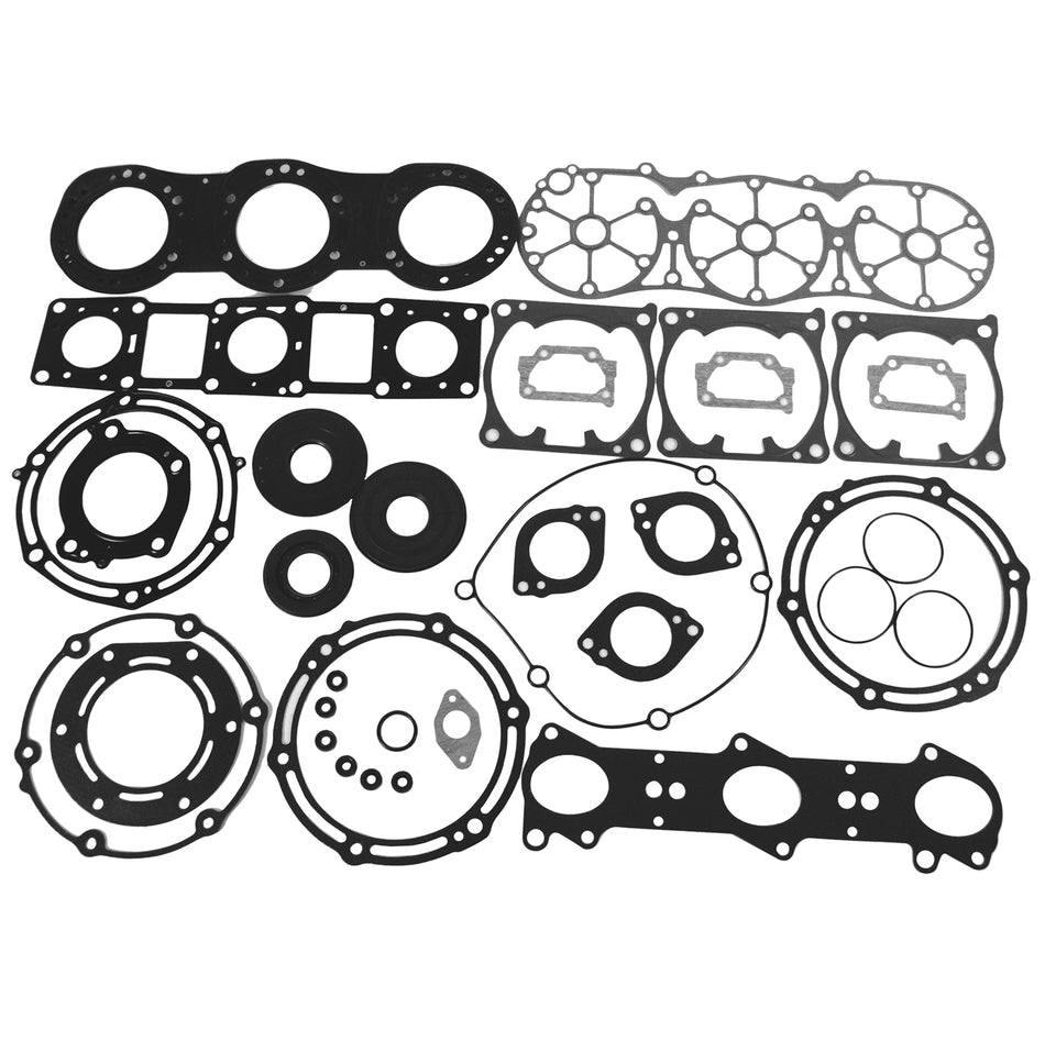 Complete gasket kit fits Yamaha 66E-11351-01-00 and 66V-11181-00-00 for WaveRunner Jet Ski engines