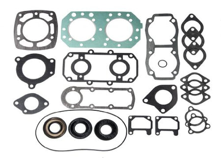 Complete gasket kit for Kawasaki JS550 SX Jet Ski, fits part numbers 11004-3024, 11009-3054, and 11009-3023