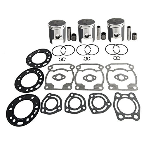 Top end kit for Polaris SL 650 Jet Ski engine repair kit with pistons, rings, gaskets, and bearings