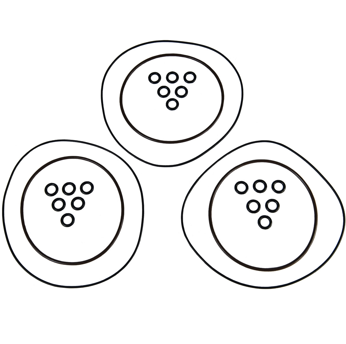 TigerShark head O-ring kit for 900 and 1000 models, fits part numbers 3004-081, 3003-227, 3004-080 Jet Ski