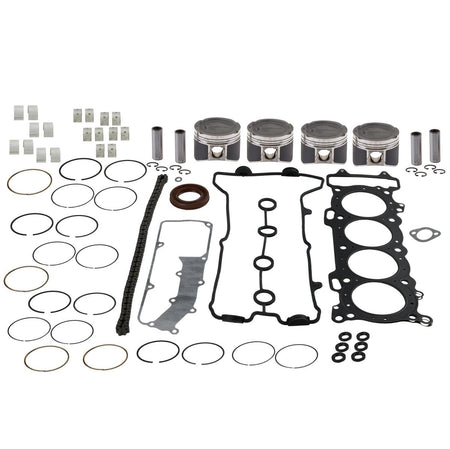 Engine rebuild kit compatible with Honda F12X R12X Jet Ski, including pistons, rings, gaskets, and bearings