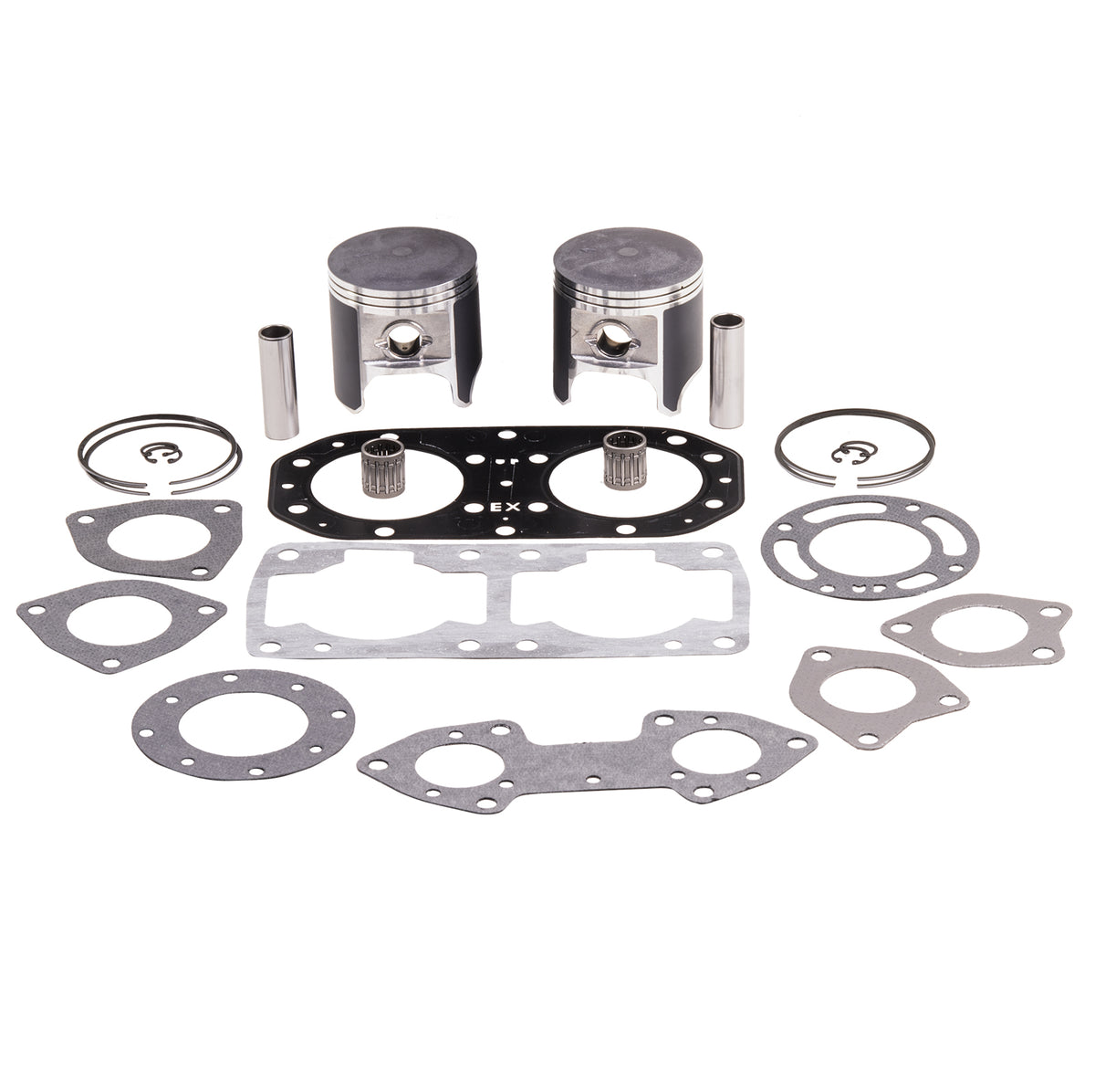 Top end kit for Kawasaki X2 TS 650 SX SC Jet Mate and previous X2; fits Honda Polaris Sea-Doo Tigershark Yamaha WaveRunner Jet Ski