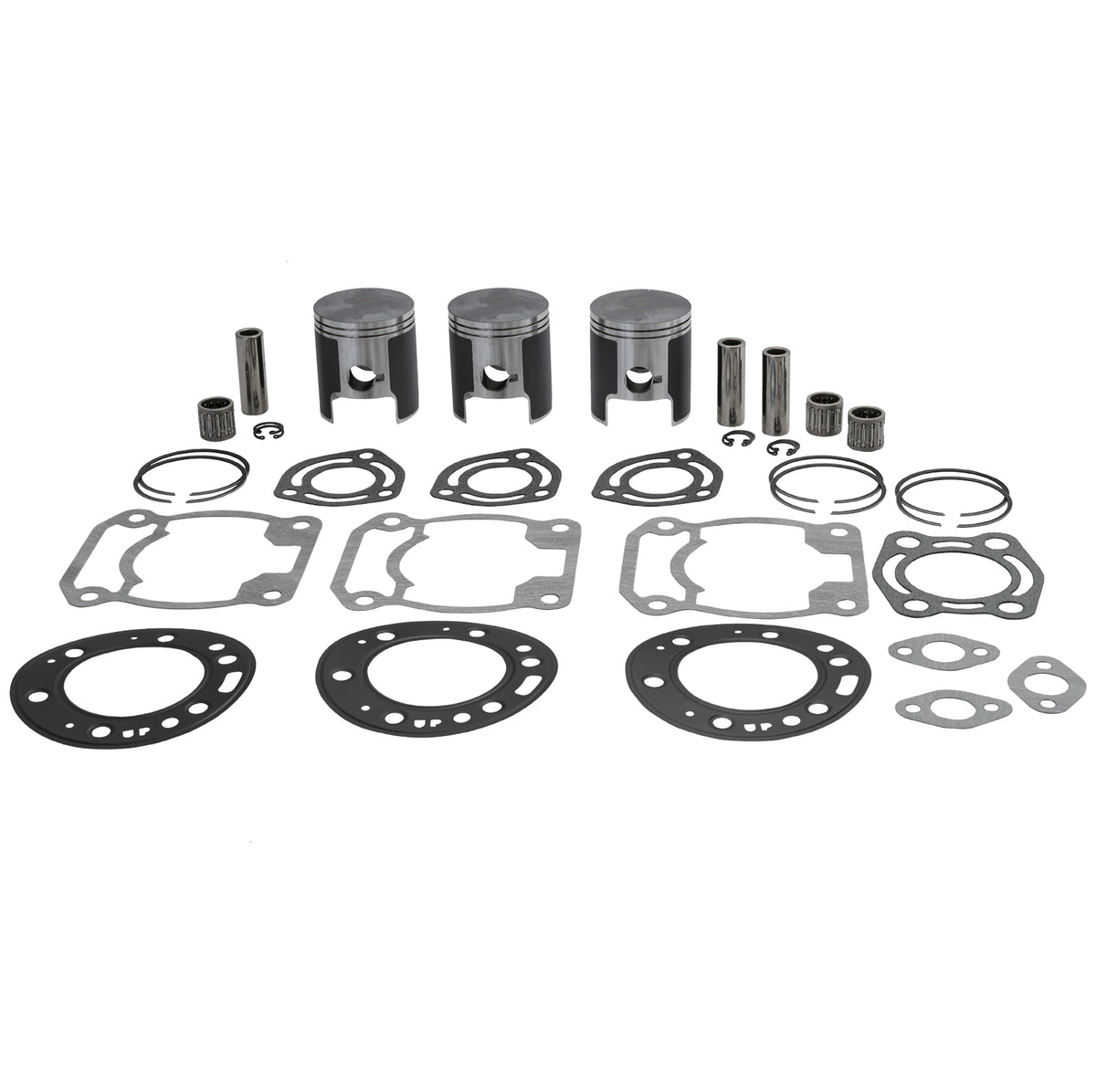 Top end kit for Polaris SL 650 Jet Ski engine repair kit with pistons, rings, gaskets, and bearings